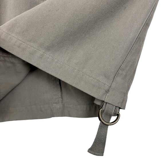 Kate Landry 100% Silk Knit Taupe Green Moto Mini Skirt - Picture 4 of 7